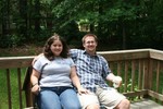 Lounging on the back deck.