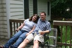 Lounging on the back deck.